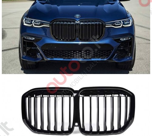 Bmw X7 G07 juodos blizgios grotelės 2018-2022